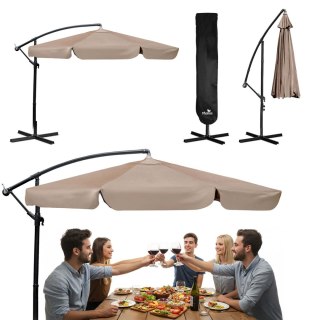 PARASOL OGRODOWY SKŁADANY 6 SEGMENTOWY 350 CM Z POKROWCEM PLONOS PL-880