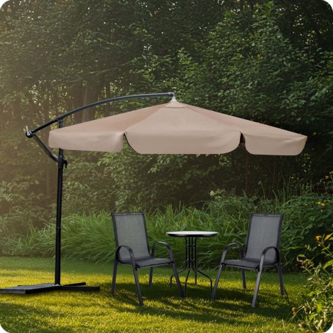 PARASOL OGRODOWY SKŁADANY 6 SEGMENTOWY 350 CM Z POKROWCEM PLONOS PL-880