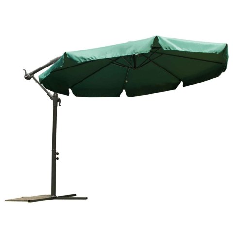 PARASOL OGRODOWY SKŁADANY 8 SEGMENTÓW ZIELONY 350CM