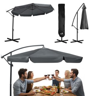 PARASOL OGRODOWY SKŁADANY 8 SEGMENTOWY 350 CM Z POKROWCEM PLONOS PL-881