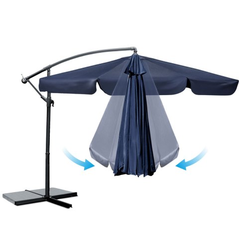 PARASOL OGRODOWY SKŁADANY 8 SEGMENTOWY 350 CM Z POKROWCEM PLONOS PL-881