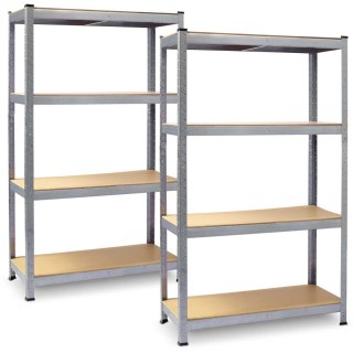 REGAŁ METALOWY MAGAZYNOWY ZESTAW 2 SZT 150 X 75 X 30 CM PLONOS PL-700