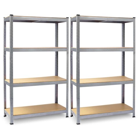 REGAŁ METALOWY MAGAZYNOWY ZESTAW 2 SZT 150 X 75 X 30 CM PLONOS PL-700