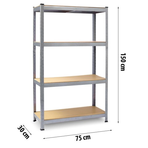 REGAŁ METALOWY MAGAZYNOWY ZESTAW 2 SZT 150 X 75 X 30 CM PLONOS PL-700