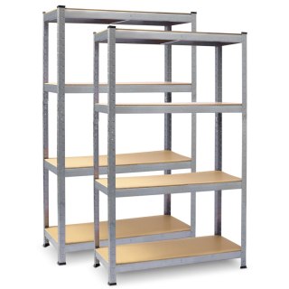REGAŁ METALOWY MAGAZYNOWY ZESTAW 2 SZT 174 X 80 X 40 CM PLONOS PL-701