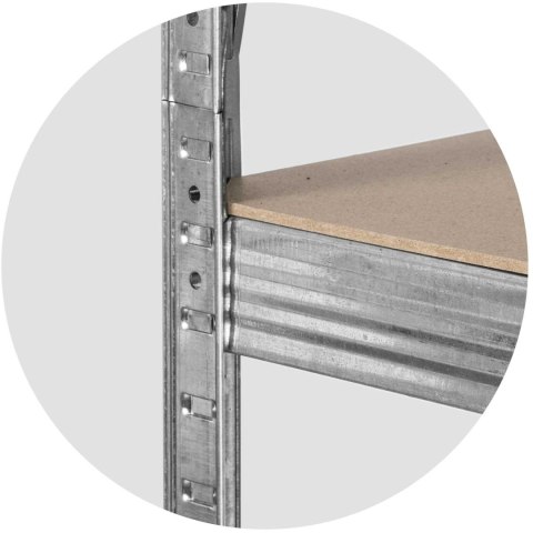 REGAŁ METALOWY MAGAZYNOWY ZESTAW 2 SZT 174 X 80 X 40 CM PLONOS PL-701