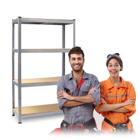 REGAŁ METALOWY MAGAZYNOWY ZESTAW 2 SZT 174 X 80 X 40 CM PLONOS PL-701