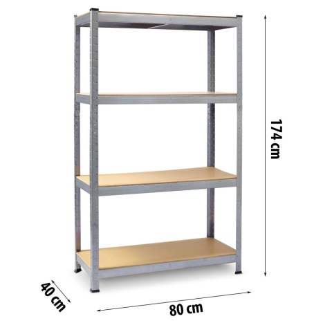 REGAŁ METALOWY MAGAZYNOWY ZESTAW 2 SZT 174 X 80 X 40 CM PLONOS PL-701