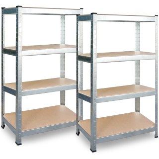 REGAŁ METALOWY MAGAZYNOWY ZESTAW 2 SZT 180 X 90 X 40 CM PLONOS PL-702