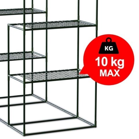 SZKLARNIA DWA REGAŁY 140 X 71 X 195 CM PLONOS 4922