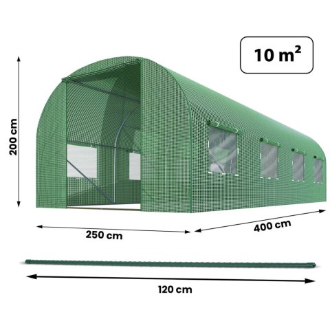 TUNEL OGRODOWY 2,5 X 4 M (10M2) PLONOS