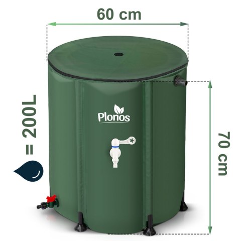 ZBIORNIK NA DESZCZÓWKĘ 200 L PLONOS PL-520