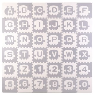 DUŻA MATA PIANKOWA, PUZZLE, POCIĄG, LITERKI 36 SZT