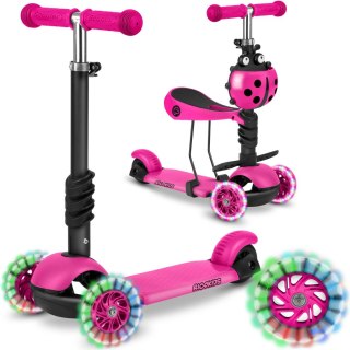 HULAJNOGA TRÓJKOŁOWA RICOKIDS BUGGY - RÓŻOWA