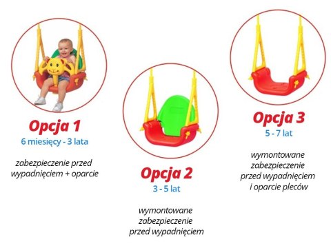 HUŚTAWKA BEZPIECZNA 3W1 MIŚ 424