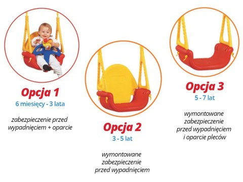 HUŚTAWKA BEZPIECZNA 3W1 Z GRZECHOTKĄ 421