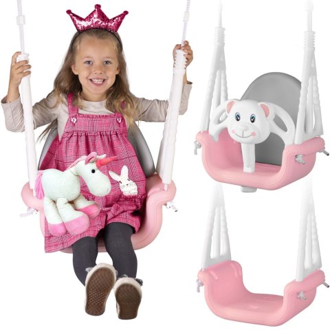 HUŚTAWKA KUBEŁKOWA MIŚ 3W1 RICOKIDS RÓŻOWA
