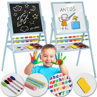 MAGNETYCZNA KREDOWA TABLICA OBROTOWA RICOKIDS - NIEBIESKA