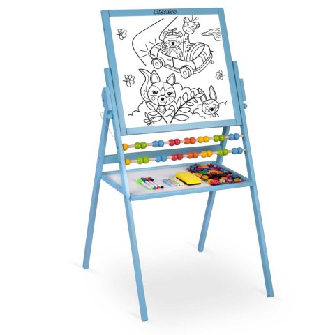 MAGNETYCZNA KREDOWA TABLICA OBROTOWA RICOKIDS - NIEBIESKA