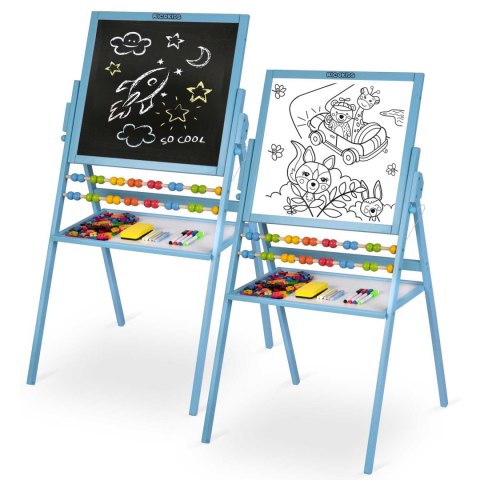 MAGNETYCZNA KREDOWA TABLICA OBROTOWA RICOKIDS - NIEBIESKA