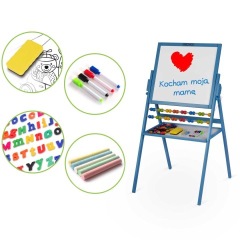 MAGNETYCZNA KREDOWA TABLICA OBROTOWA RICOKIDS - NIEBIESKA