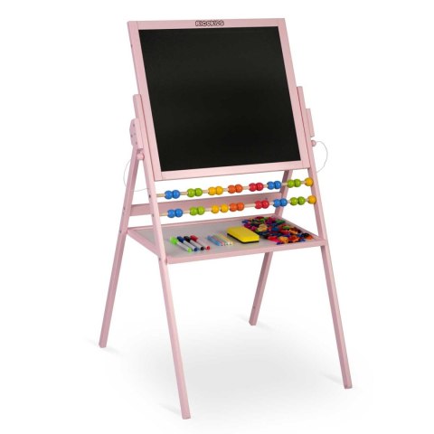 MAGNETYCZNA KREDOWA TABLICA OBROTOWA RICOKIDS - RÓŻOWA