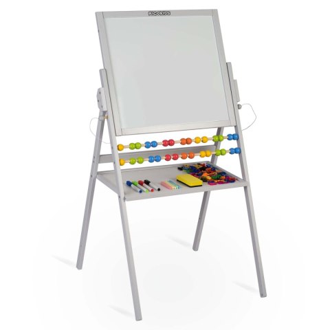 MAGNETYCZNA KREDOWA TABLICA OBROTOWA RICOKIDS - SZARA
