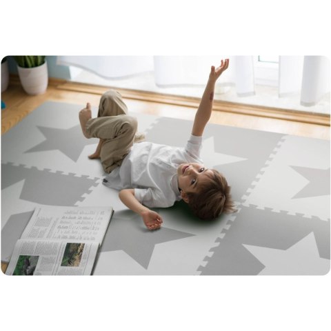 MATA PIANKOWE DUŻE PUZZLE PIANKOWE SZACHOWNICA 180X180CM 9SZT - GWIAZDKI