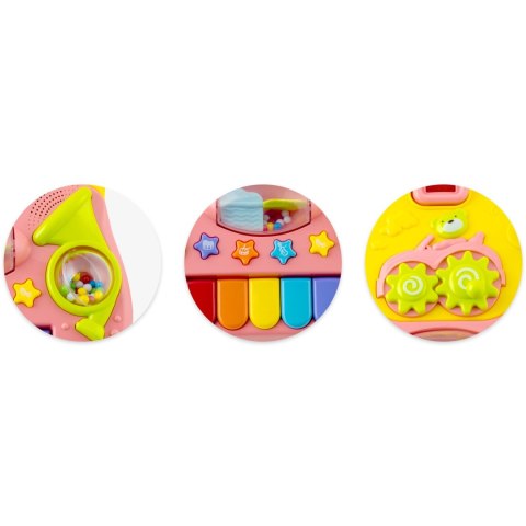 CHODZIK EDUKACYJNY Z MUZYKĄ 2W1 RK-744 RICOKIDS RÓŻOWY