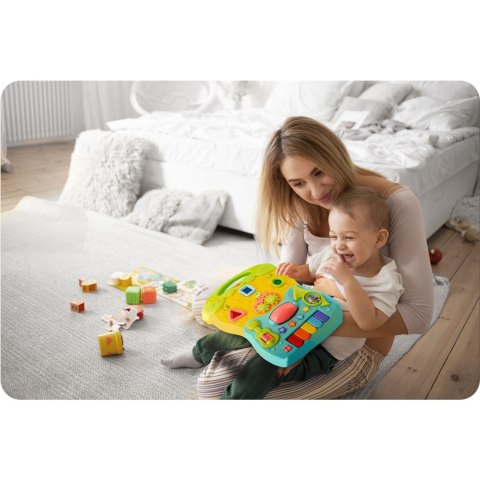 CHODZIK EDUKACYJNY Z MUZYKĄ 2W1 RK-744 RICOKIDS TURKUSOWY