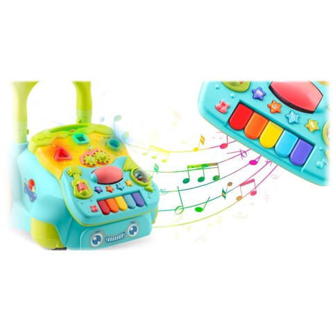 CHODZIK EDUKACYJNY Z MUZYKĄ 2W1 RK-744 RICOKIDS TURKUSOWY
