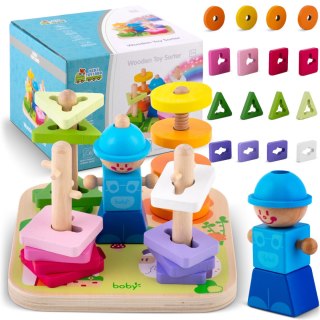 DREWNIANA ZABAWKA SORTER - UKŁADANKA RK-866 RICOKIDS