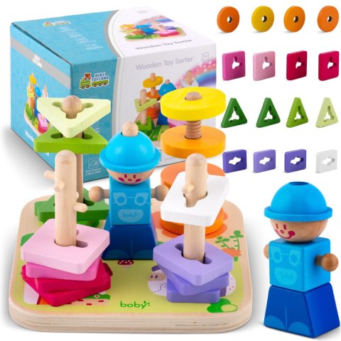 DREWNIANA ZABAWKA SORTER - UKŁADANKA RK-866 RICOKIDS