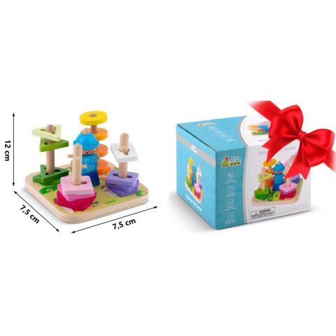 DREWNIANA ZABAWKA SORTER - UKŁADANKA RK-866 RICOKIDS