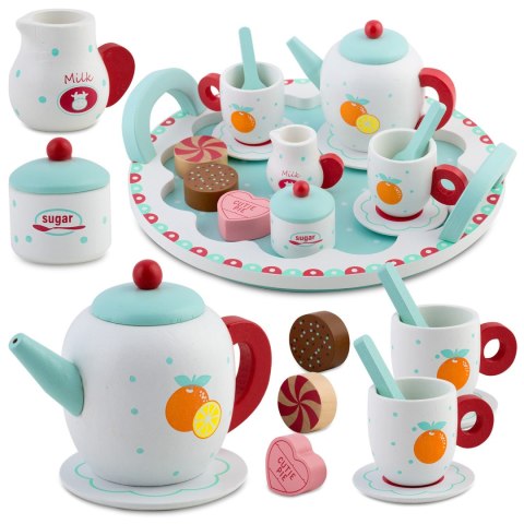 DREWNIANA ZABAWKA ZESTAW DO HERBATY RK-869 RICOKIDS