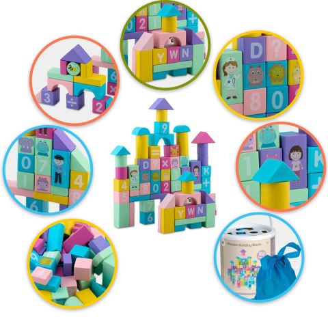 DREWNIANE KLOCKI EDUKACYJNE RK-871 RICOKIDS