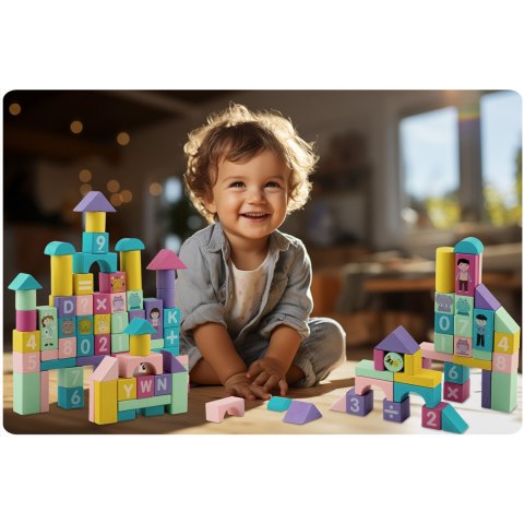 DREWNIANE KLOCKI EDUKACYJNE RK-871 RICOKIDS