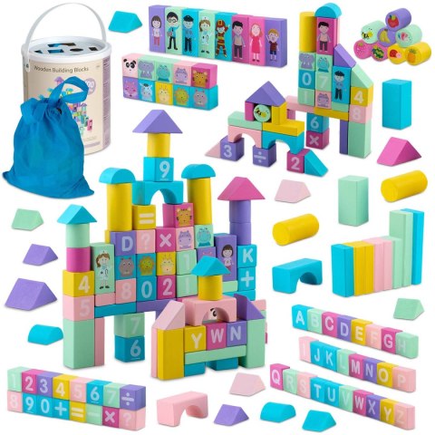 DREWNIANE KLOCKI EDUKACYJNE RK-871 RICOKIDS
