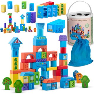 DREWNIANE KLOCKI EDUKACYJNE RK-871 RICOKIDS