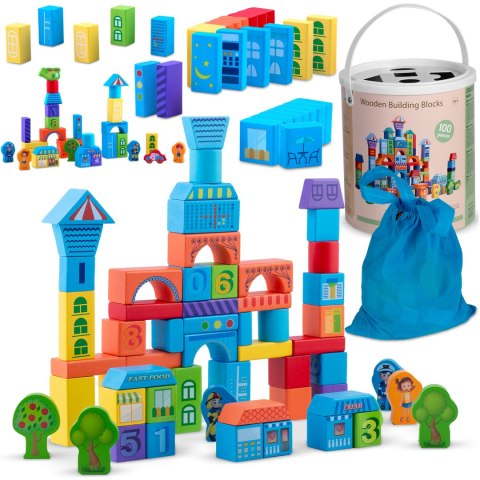DREWNIANE KLOCKI EDUKACYJNE RK-871 RICOKIDS
