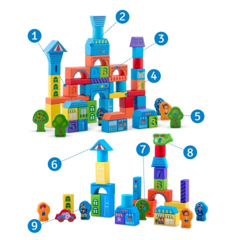 DREWNIANE KLOCKI EDUKACYJNE RK-871 RICOKIDS