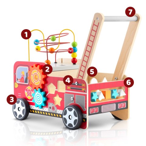 DREWNIANY CHODZIK PCHACZ STRAŻ POŻARNA RK-873 RICOKIDS