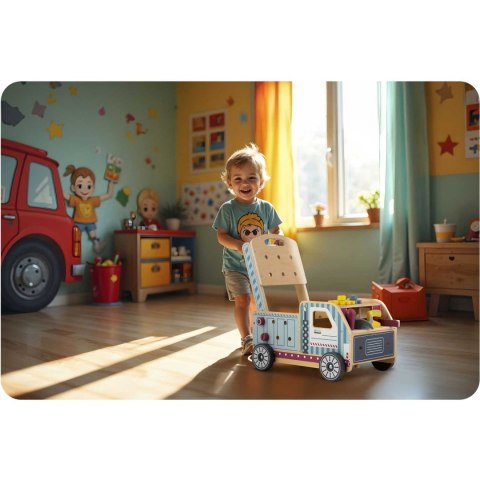 DREWNIANY CHODZIK PCHACZ Z NARZĘDZIAMI RK-874 RICOKIDS