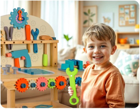 DREWNIANY WARSZTAT Z NARZĘDZIAMI RK-876 RICOKIDS