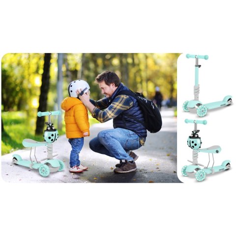 HULAJNOGA TRÓJKOŁOWA RICOKIDS BUGGY - MIĘTOWA