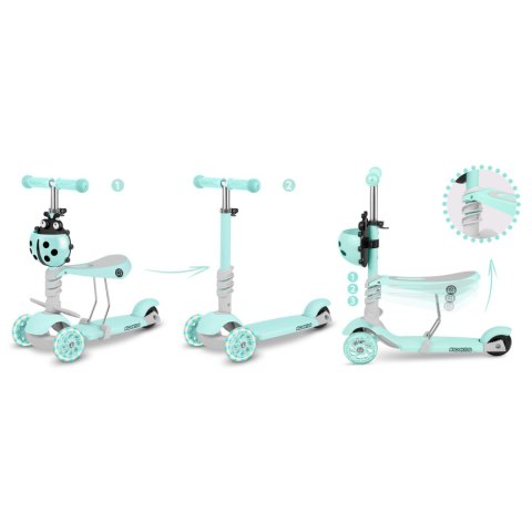HULAJNOGA TRÓJKOŁOWA RICOKIDS BUGGY - MIĘTOWA