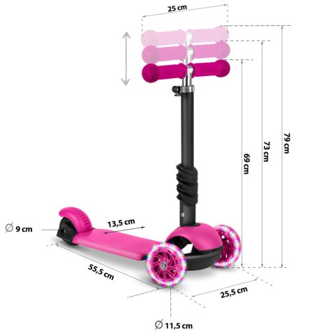 HULAJNOGA TRÓJKOŁOWA RICOKIDS BUGGY - RÓŻOWA