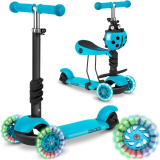 HULAJNOGA TRÓJKOŁOWA RICOKIDS BUGGY - TURKUSOWA