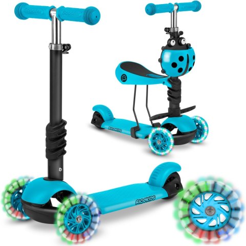 HULAJNOGA TRÓJKOŁOWA RICOKIDS BUGGY - TURKUSOWA
