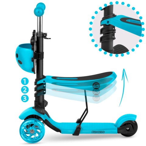 HULAJNOGA TRÓJKOŁOWA RICOKIDS BUGGY - TURKUSOWA